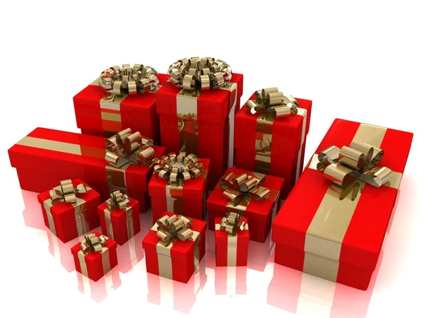 Gifts isolated on white — Stock Photo, Image