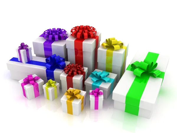 Gifts isolated on white — Stock Photo, Image