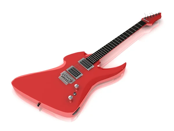Red guitar — Stock Photo, Image