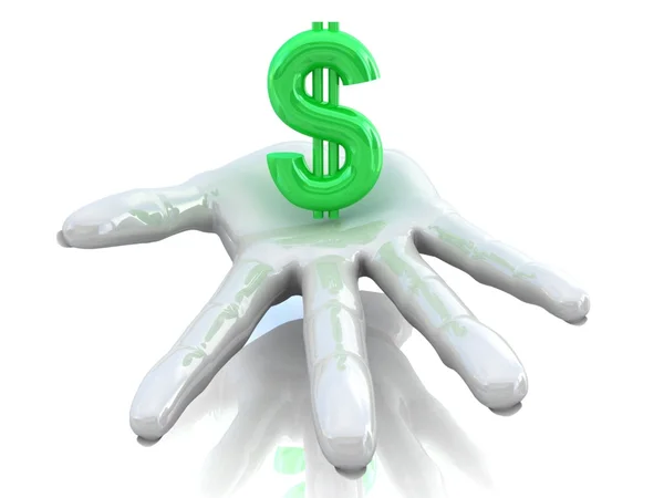 Hand with dollar. — Stock Photo, Image
