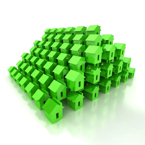 Pyramide from houses — Stock Photo, Image
