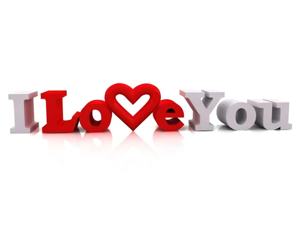 I love you text — Stock Photo, Image
