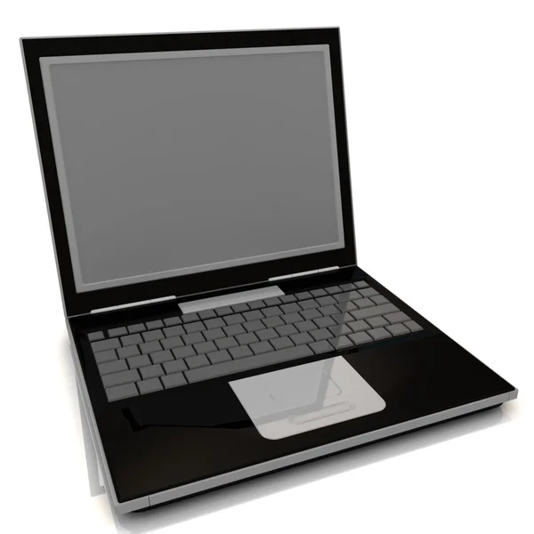 Ноутбук изолирован с чистым экраном . — стоковое фото