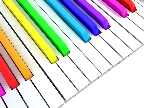 Teclas de piano arco iris . — Foto de Stock