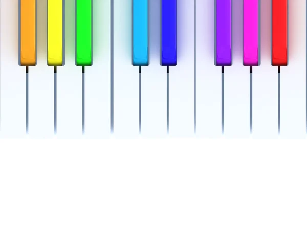 Teclas de piano arco iris . —  Fotos de Stock