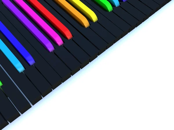 Chaves de piano arco-íris . — Fotografia de Stock