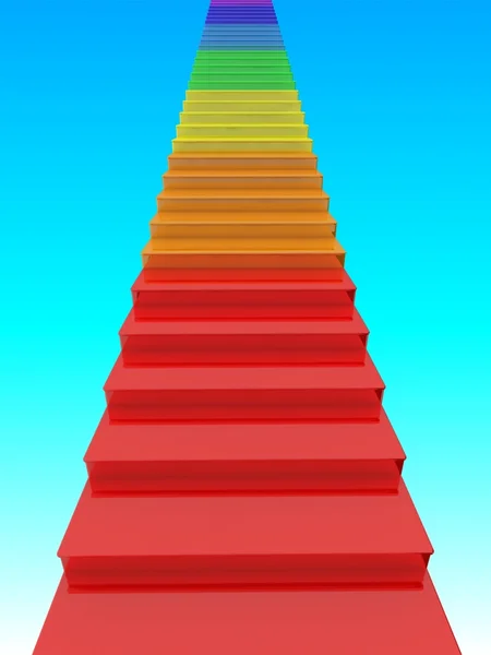Stairs going to the sky. Way to success — Stock Photo, Image