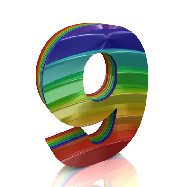 Número 9 de Rainbow Set — Foto de Stock