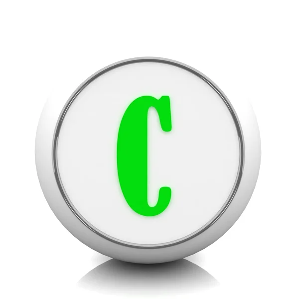 Gröna bokstaven c — Stockfoto