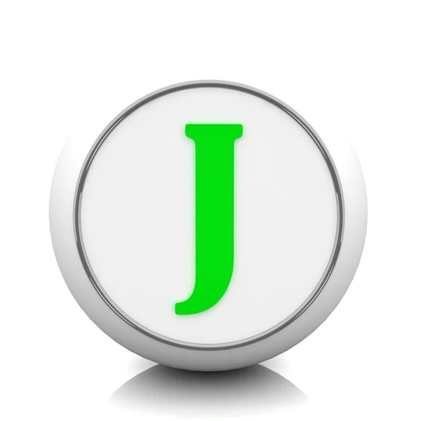 Зеленая буква J — стоковое фото