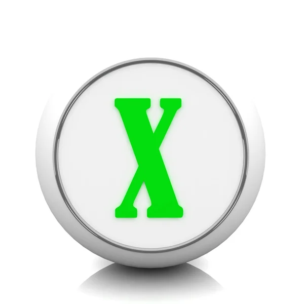 Green letter X — Stock Photo, Image
