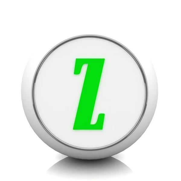 Groene alfabet z — Stockfoto