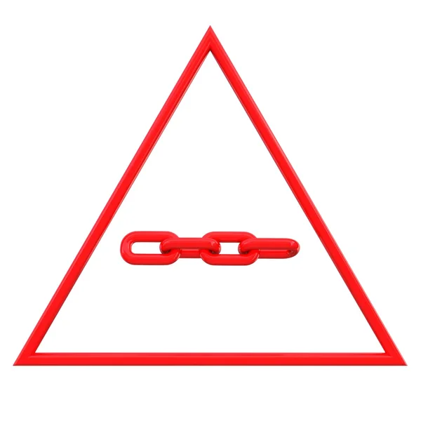 Czerwony znak łańcucha — Zdjęcie stockowe