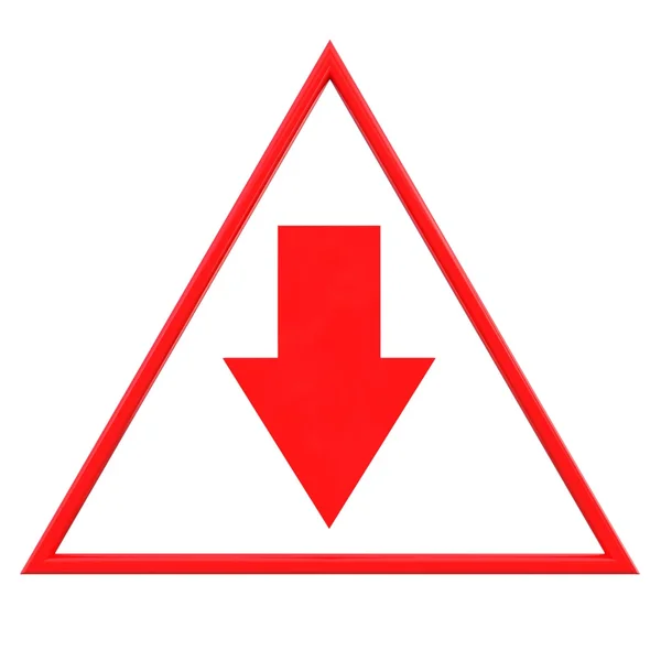 Ícone seta vermelha — Fotografia de Stock