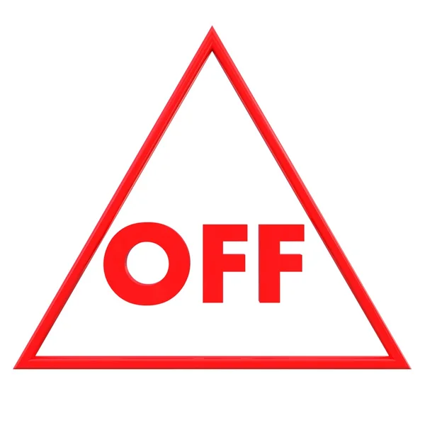 Ícone OFF vermelho — Fotografia de Stock
