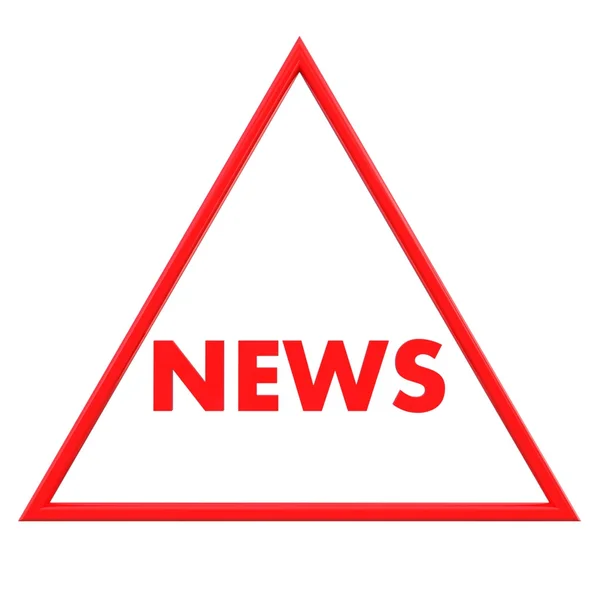 Red news icon — Stock Photo, Image
