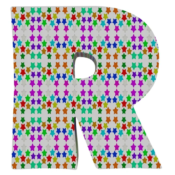 Letter R from stars alphabet. — Stock Photo, Image