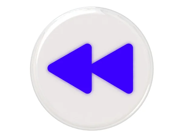 Botón anterior sobre fondo blanco — Foto de Stock