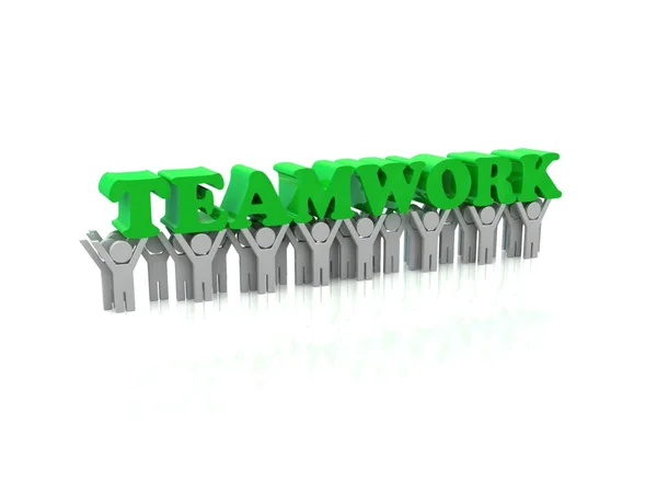 Carry teamwork text — Stock Photo, Image