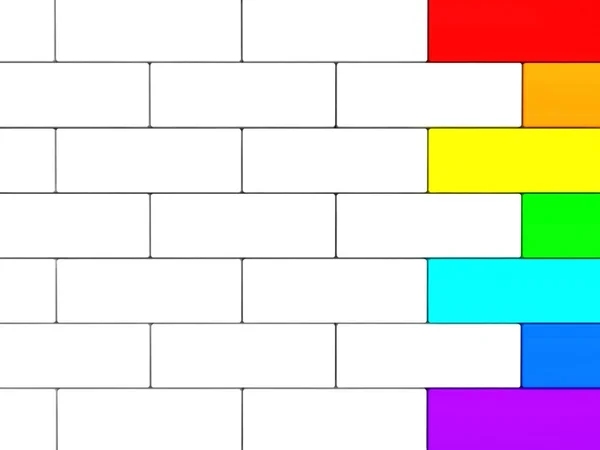 Rainbow wall — Stock Photo, Image