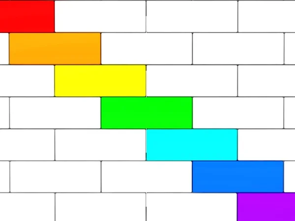Parede de arco-íris — Fotografia de Stock