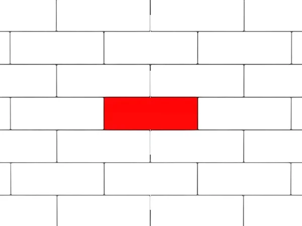 Brick wall. Concept of unique — Stock Photo, Image