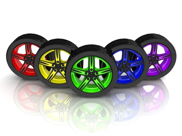 stock image Rainbow wheels