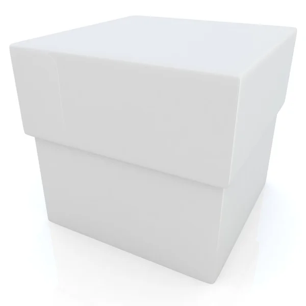 Beyaz kutu — Stok fotoğraf