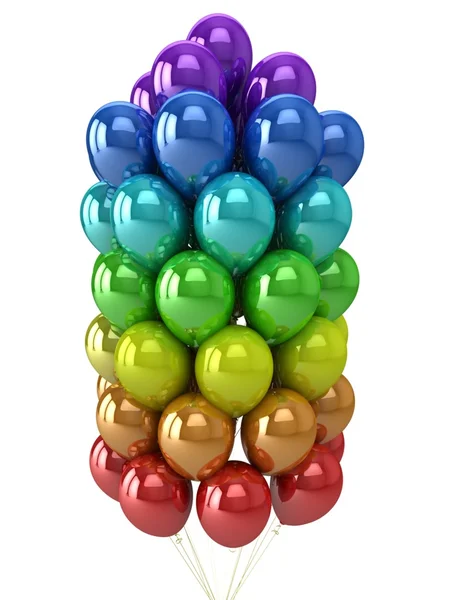 Party-Luftballons bunt. Stockfoto