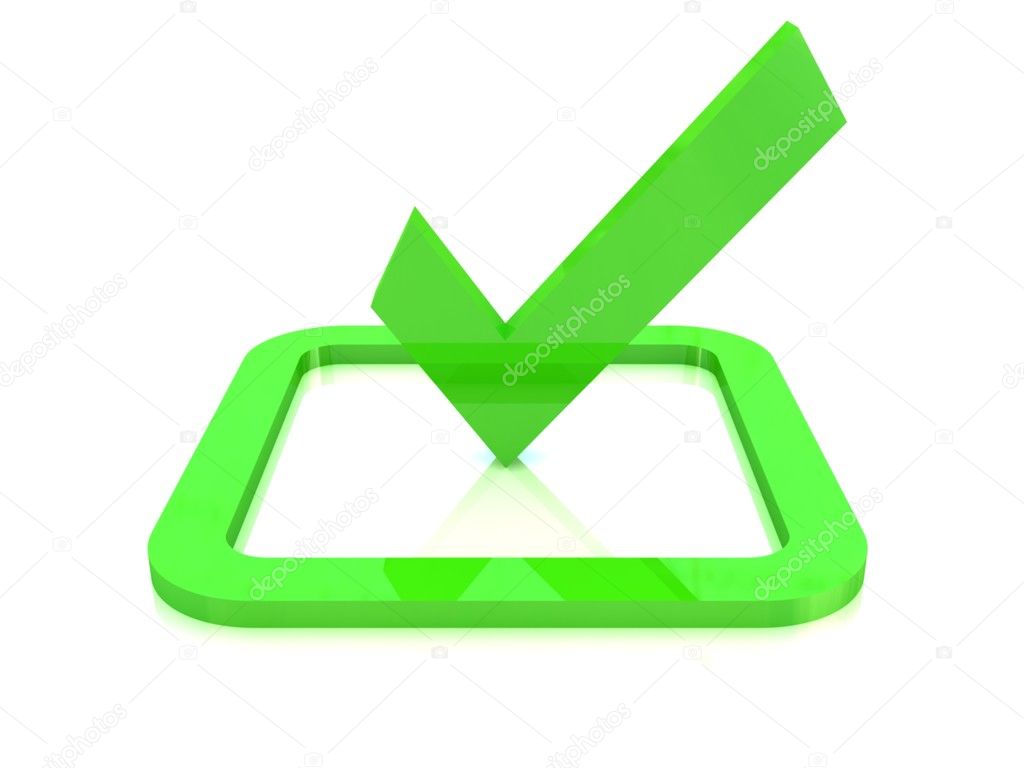 3d check symbol — Stock Photo © moneymaker11 #10098503