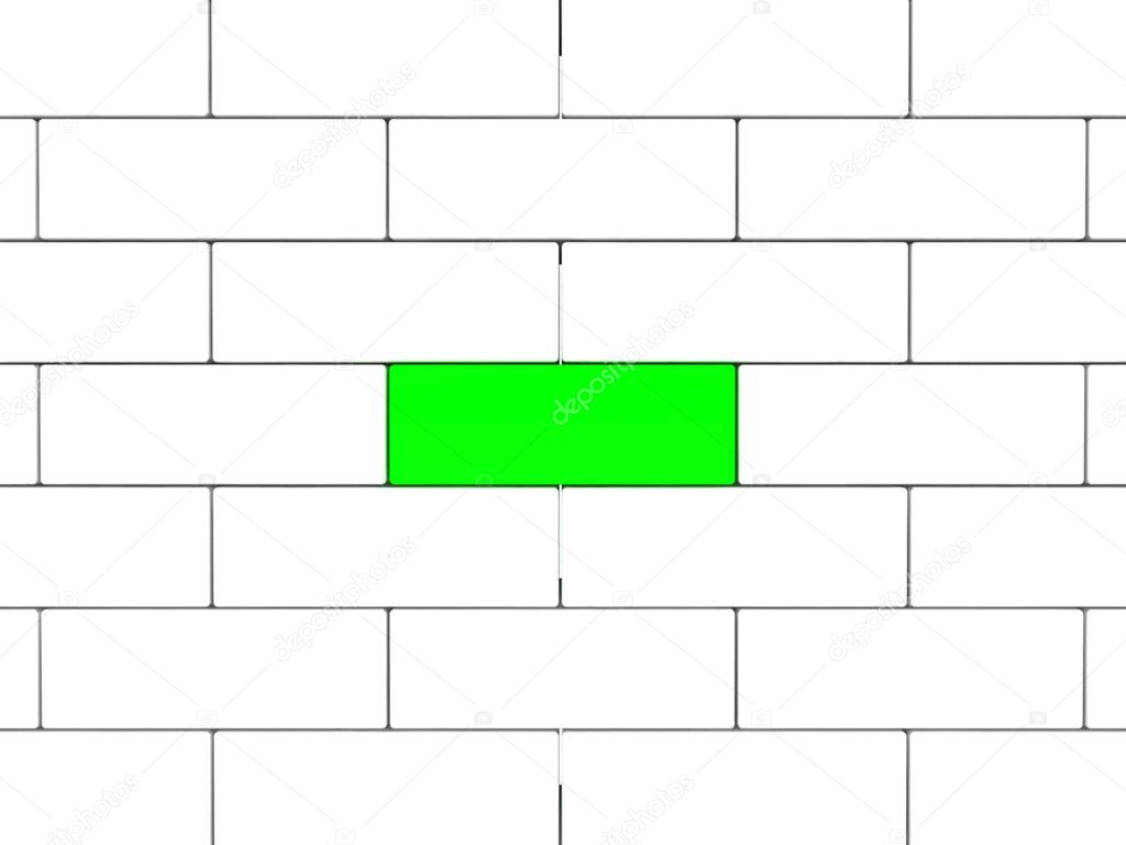 Brick wall. Concept of unique