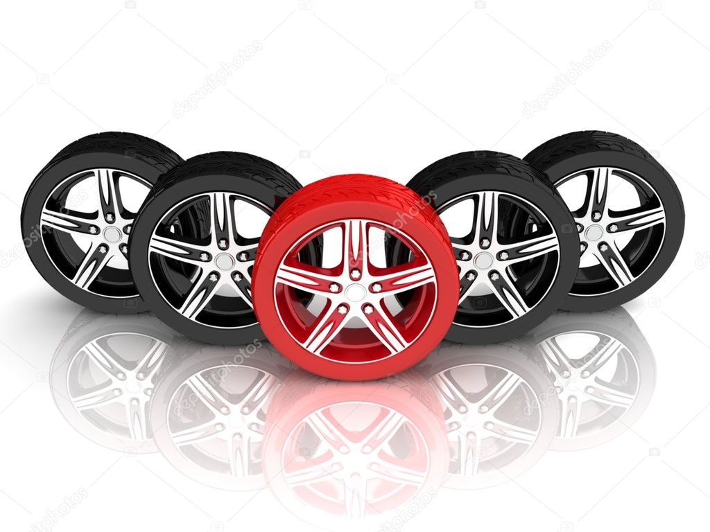 Wheels. Concept of unique.