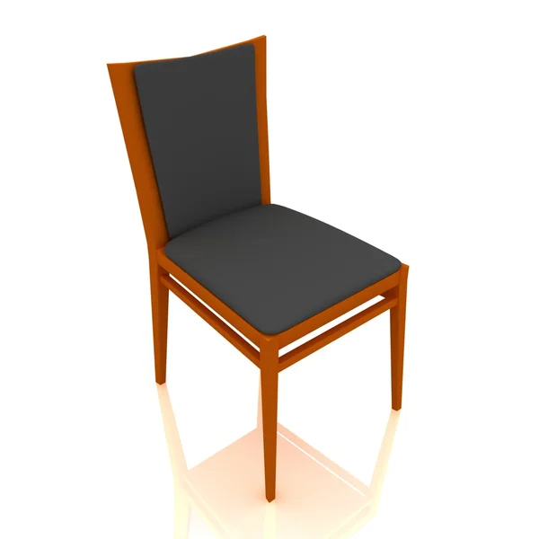 3D деревянный стул — стоковое фото