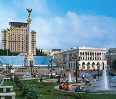 Independence Square in Kiev, Ukraine clipart