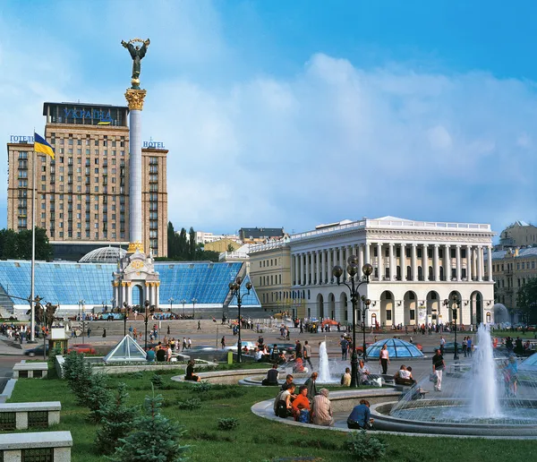 Praça da Independência em Kiev, Ucrânia — Fotografia de Stock