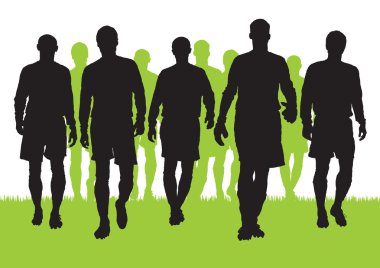 Soccer players silhouettes clipart