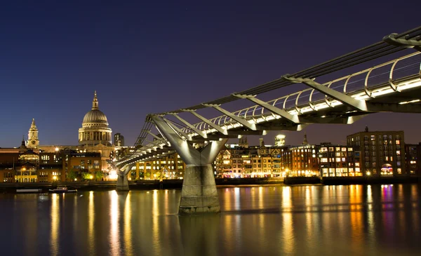 stock image Cityscape of London at the blue hour