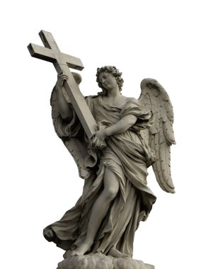Angel with cross , Rome clipart