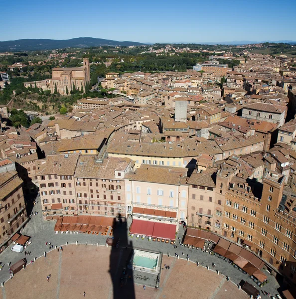 Panorama de Piazza del Campo — Foto de Stock