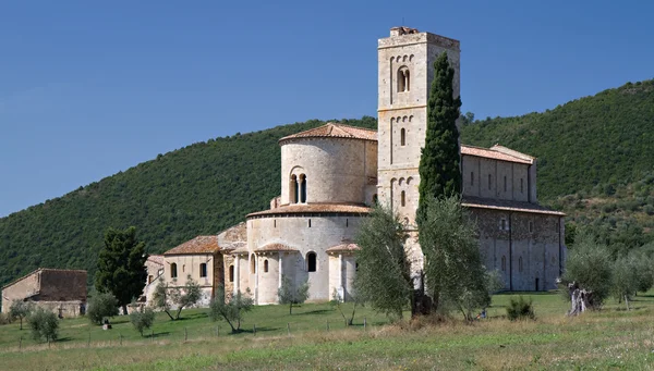 Abbaye de Saint-Antimo Images De Stock Libres De Droits