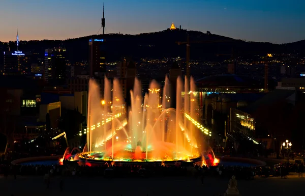 Montjuic mágikus szökőkút, Barcelona — Stock Fotó