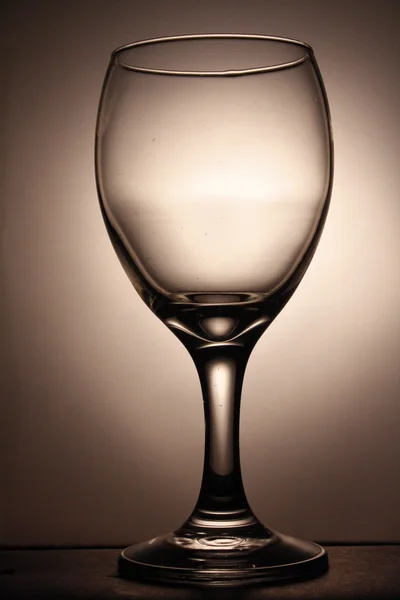 Copo de silhueta de vidro de vinho — Fotografia de Stock