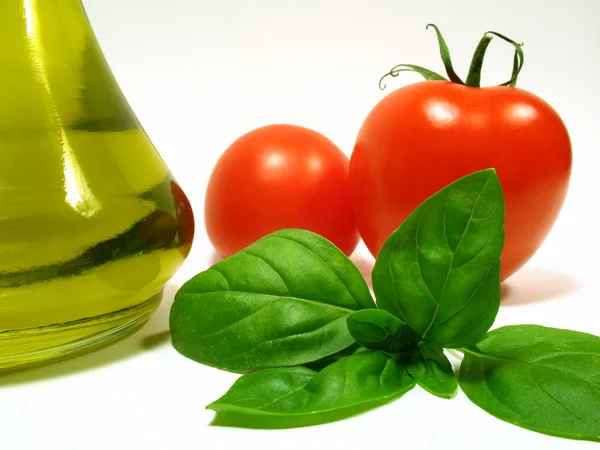 Olivenolie og grøntsager - Stock-foto