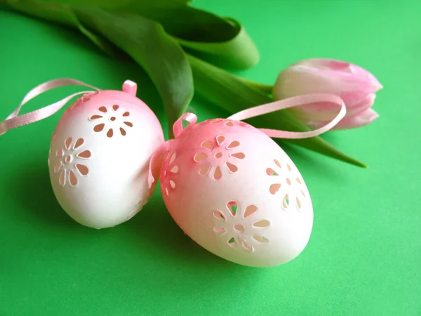 Pascua, fondo con huevos —  Fotos de Stock
