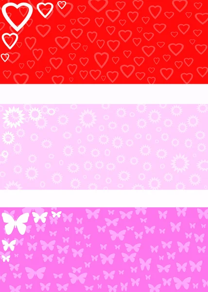 Banderas de San Valentín — Foto de Stock