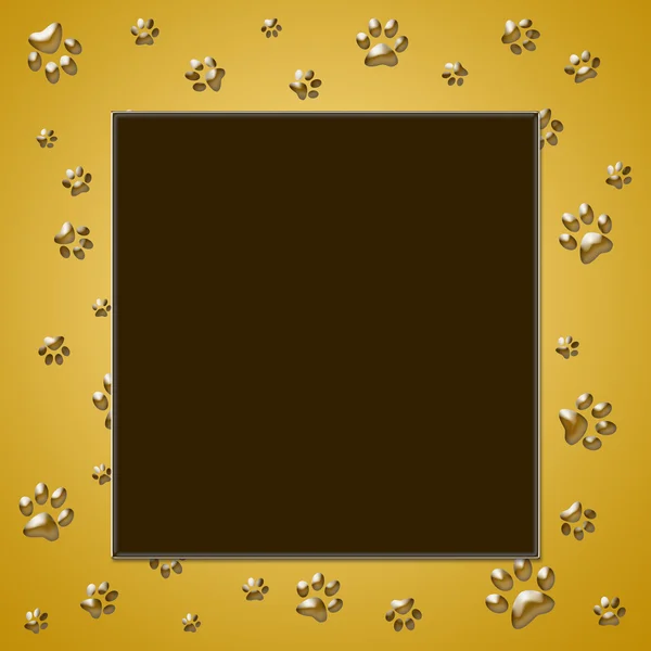 stock image Paw print frame