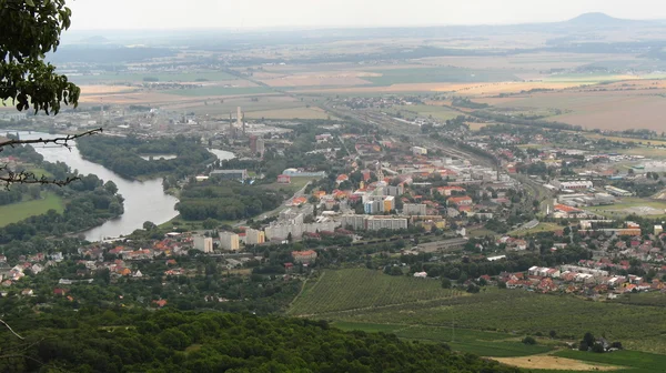 Lovosice, mira desde República Checa — Foto de Stock