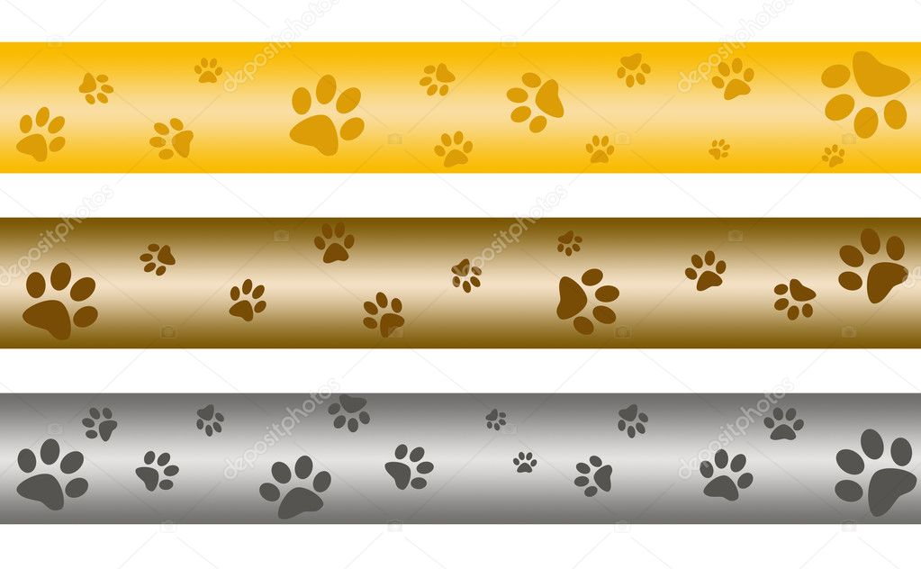 Paw print banners