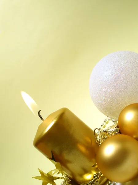 Altın christmas natürmort — Stok fotoğraf