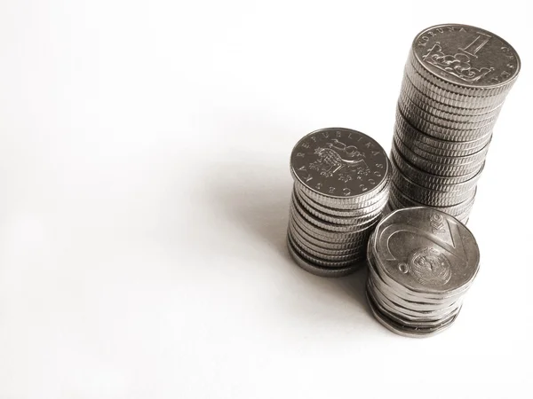 Срібні монети — стокове фото